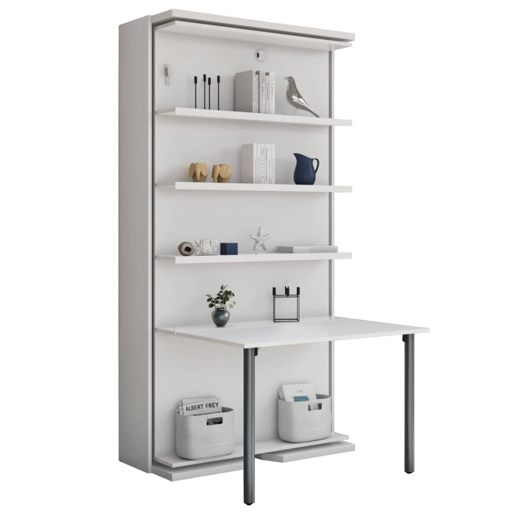 Compatto LSG - Twin Revolving Murphy Bed Bookcase with Desk
