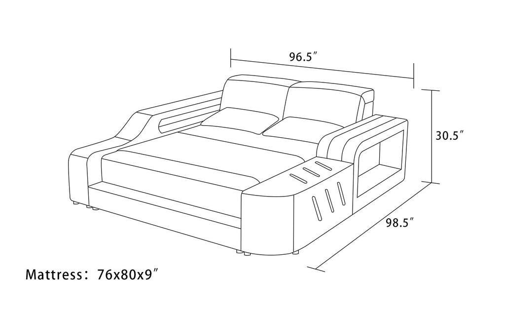 Fusion Smart LED Platform Bed
