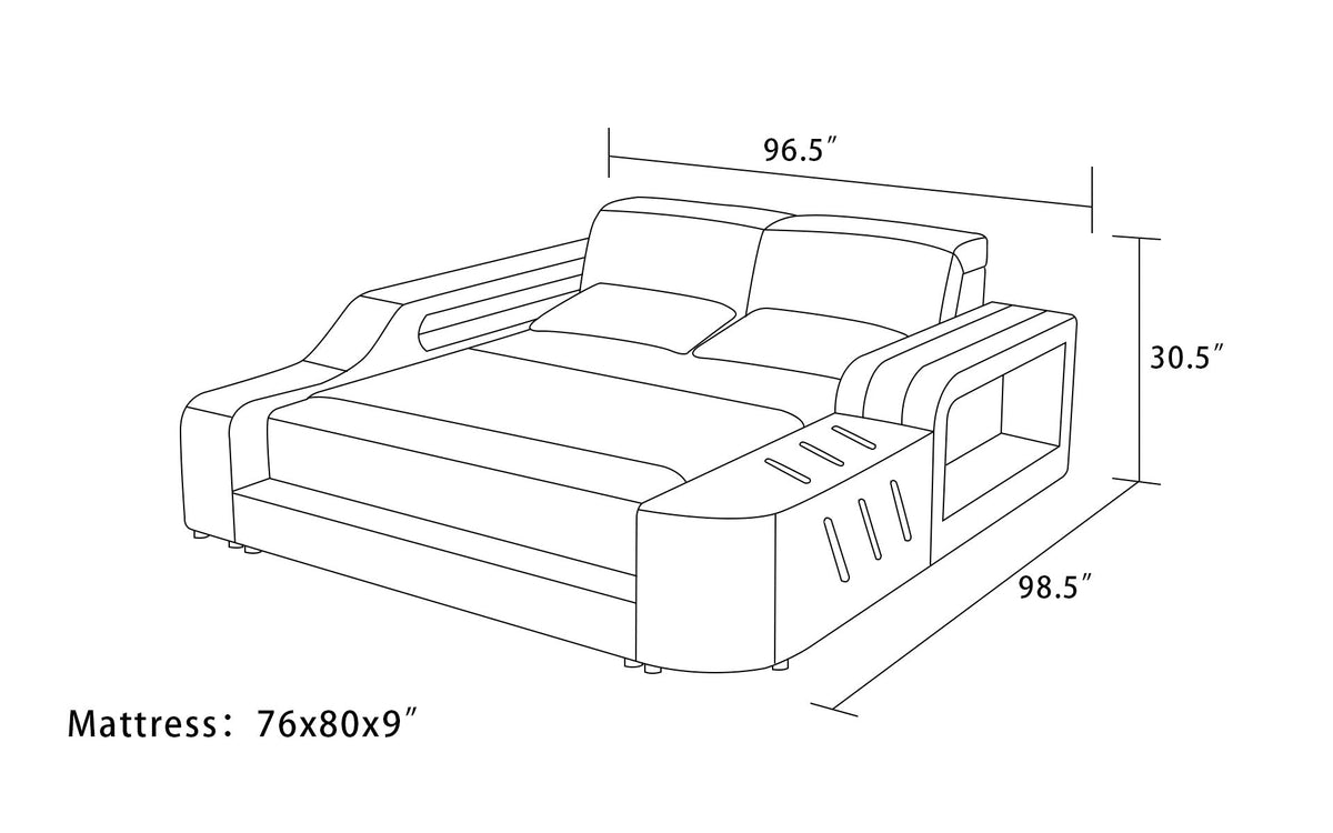 Fusion Smart LED Platform Bed