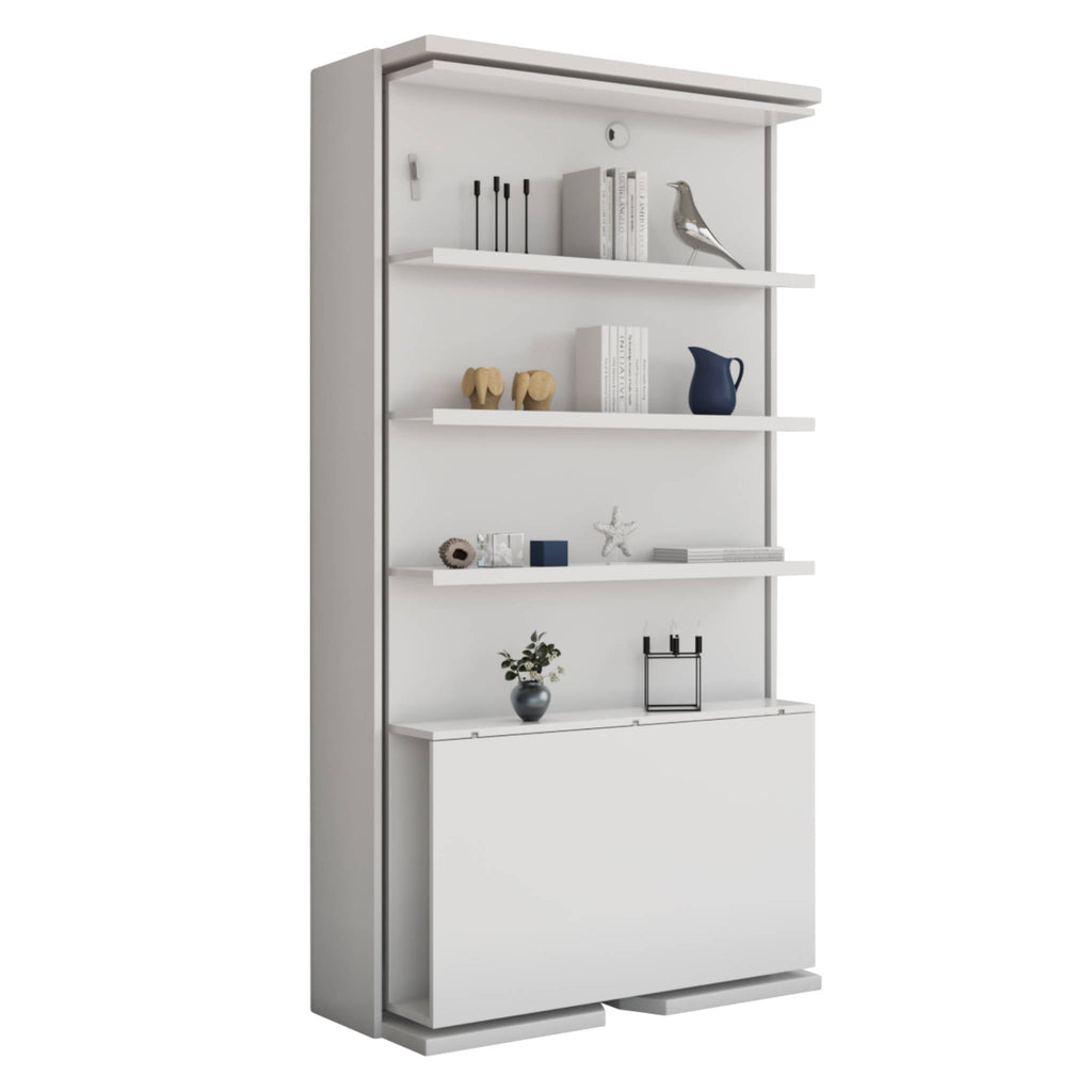 Compatto LSG - Twin Revolving Murphy Bed Bookcase with Desk