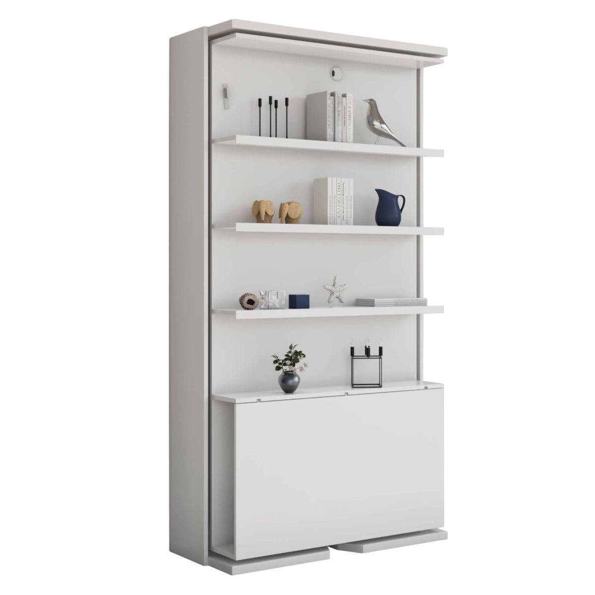 Compatto LSG - Twin Revolving Murphy Bed Bookcase with Desk