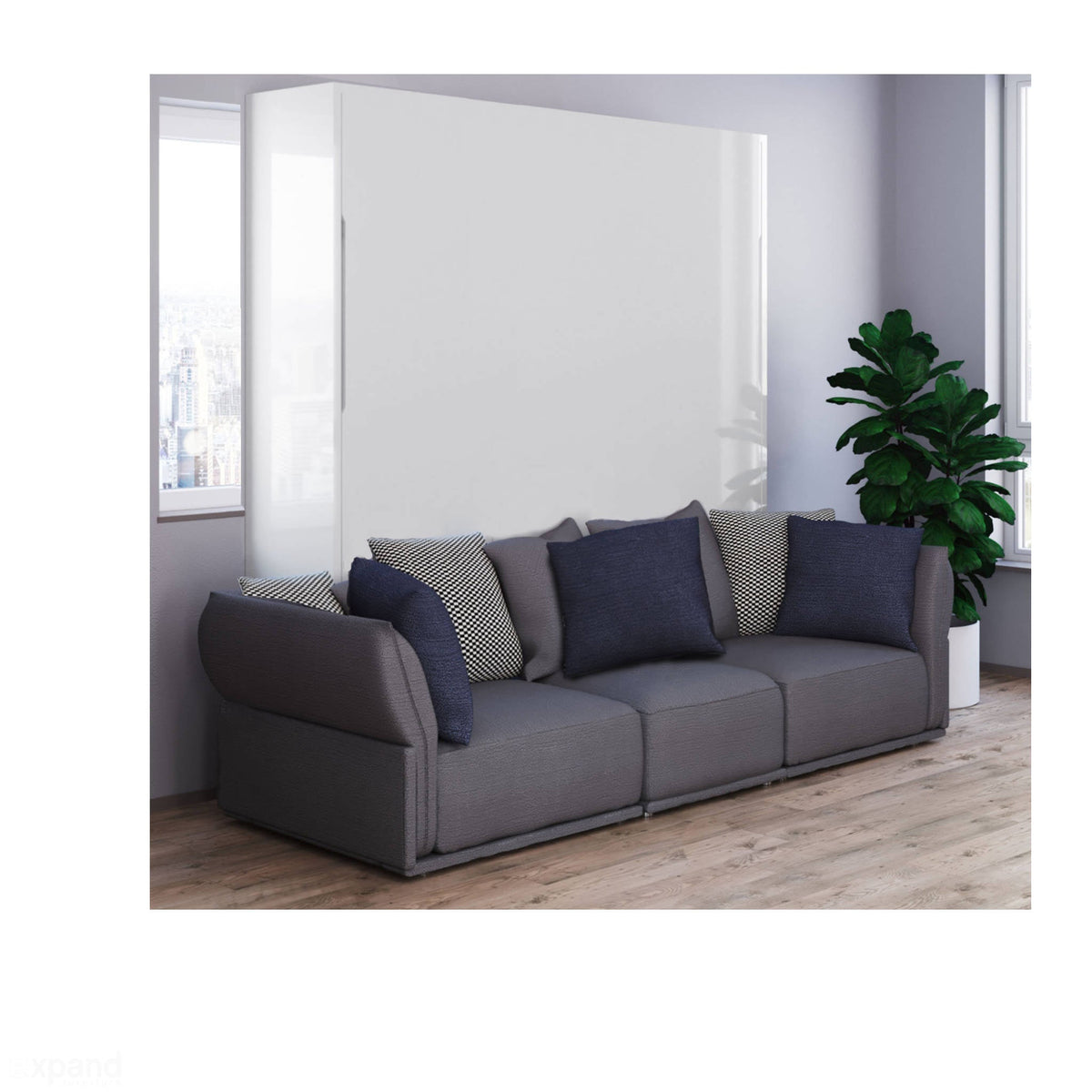 MurphySofa Stratus (Grey) Modular King Size Sofa Wall Bed
