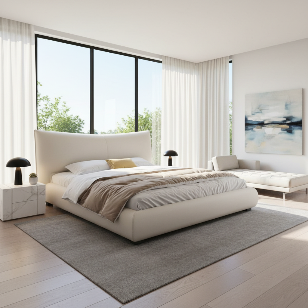 Lavelle Leather Upholstered Bed