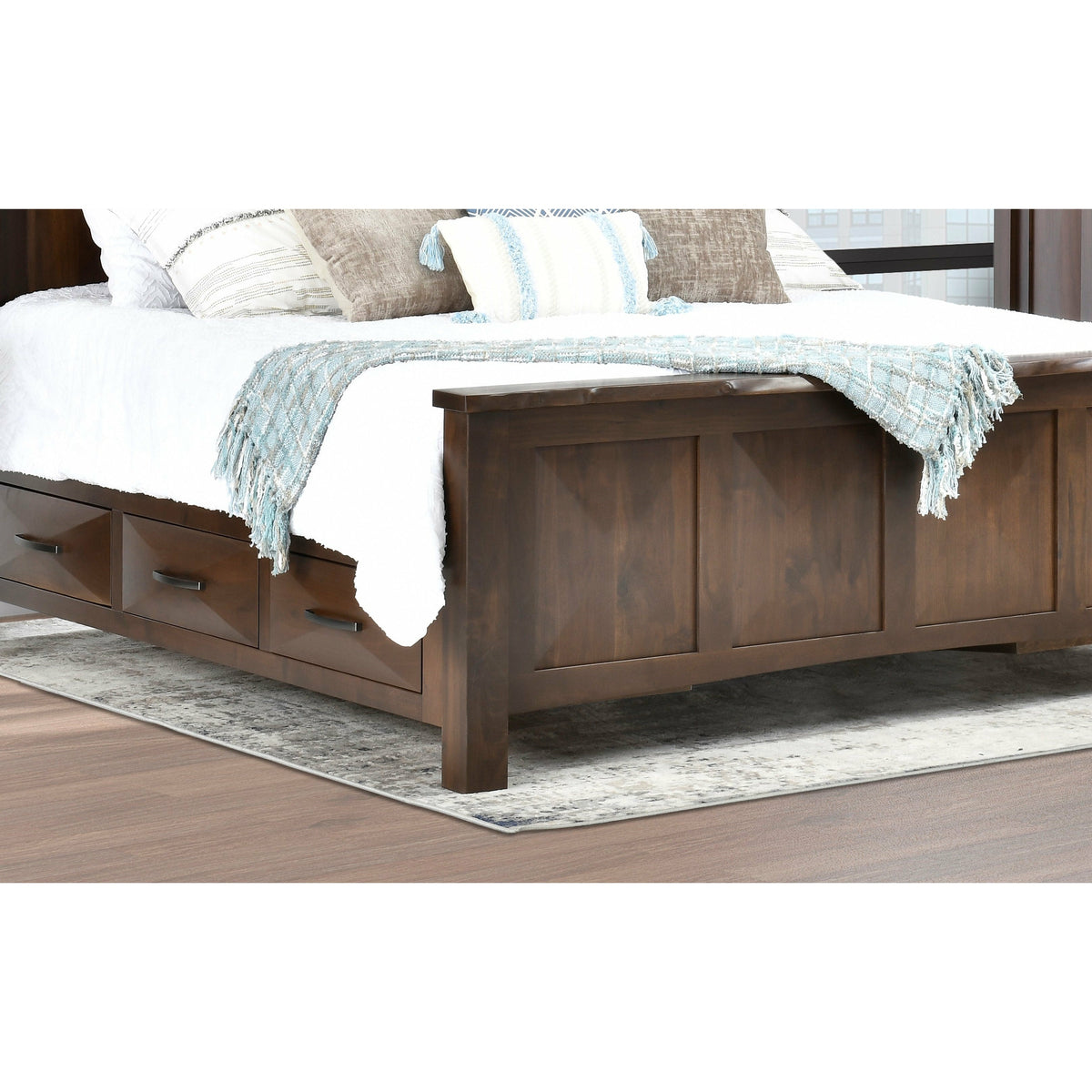 Atley Live Edge 5pc Set w/ Storage Bed
