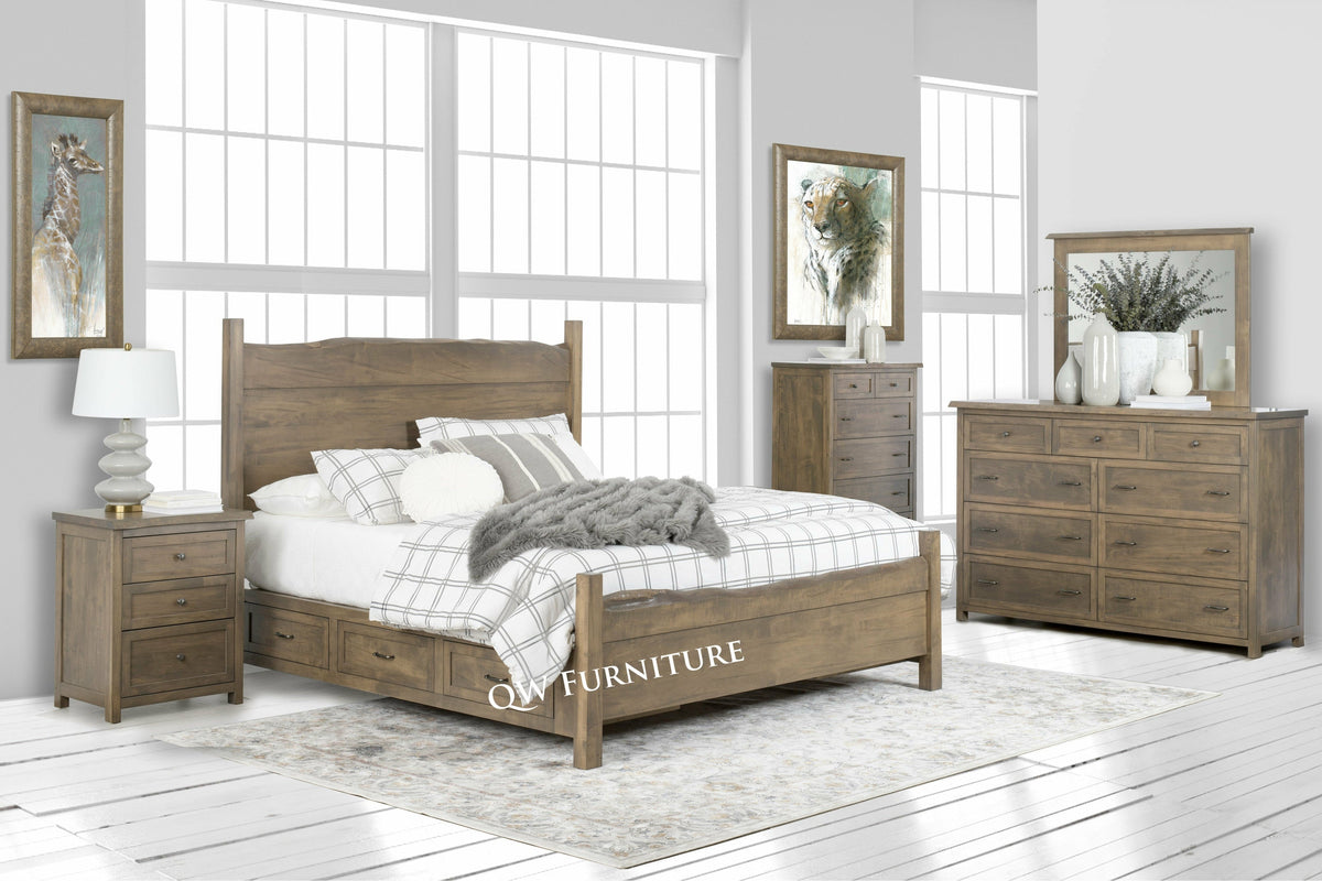 Tuscany Live Edge 5pc Set w/ Storage Bed