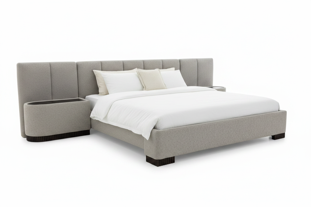 Verona Upholstered Bed  With Nightstand