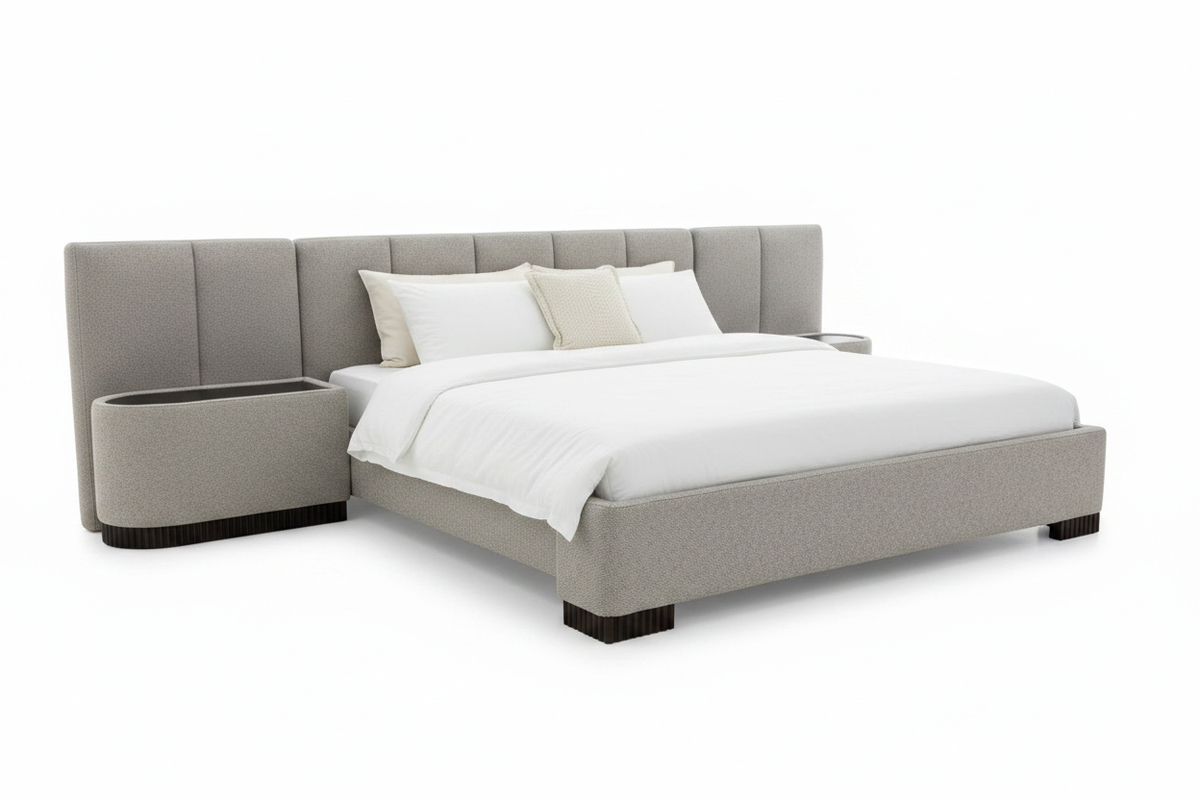 Verona Upholstered Bed  With Nightstand